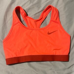 Nike Women's Bright Orange & burgundy Sports Bra